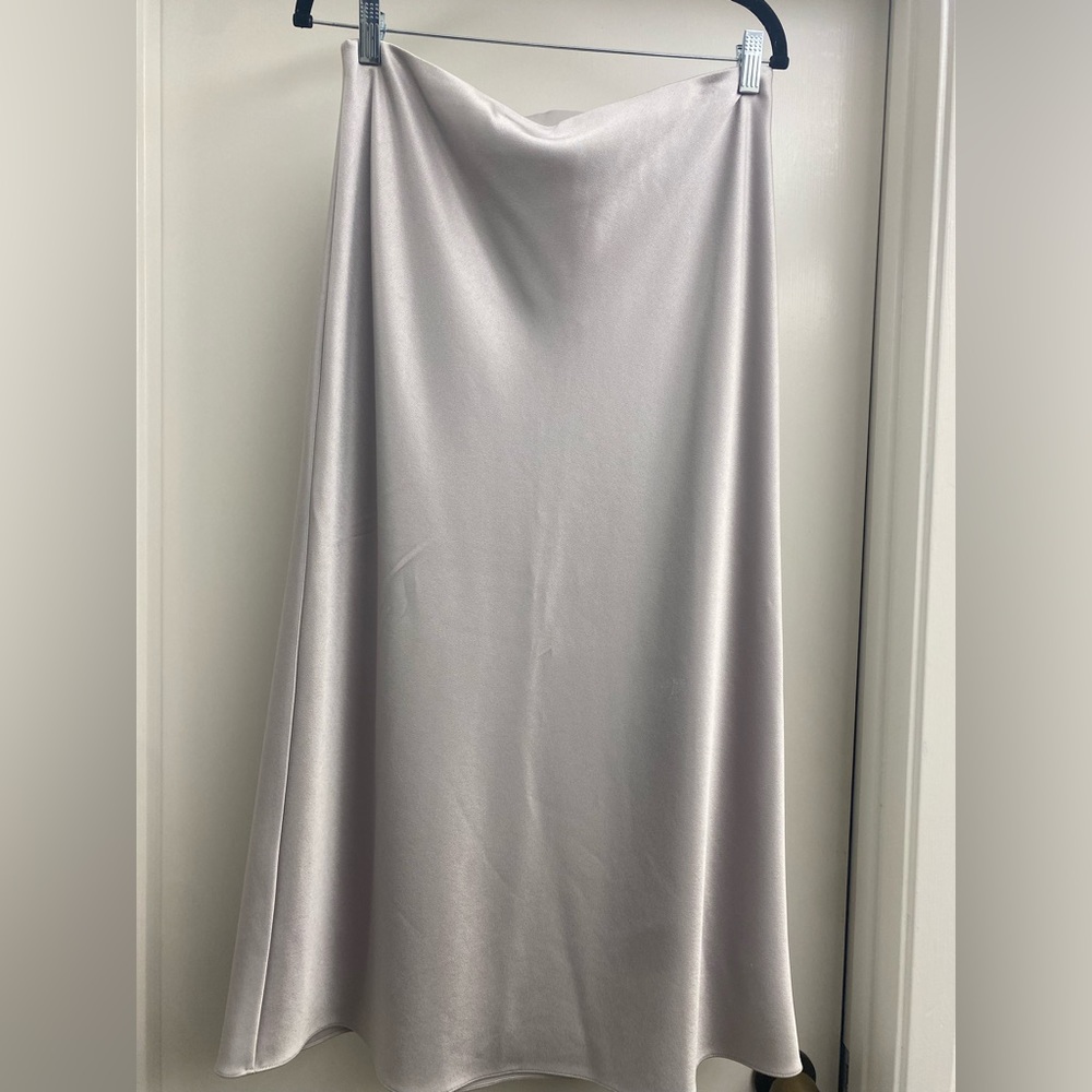 Alice and olivia silk midi skirt